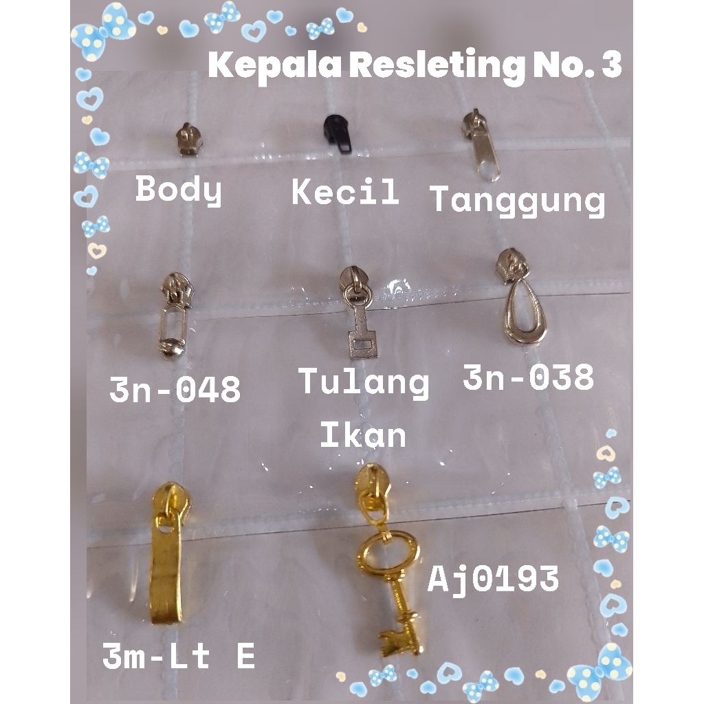 Kepala Resleting No.3