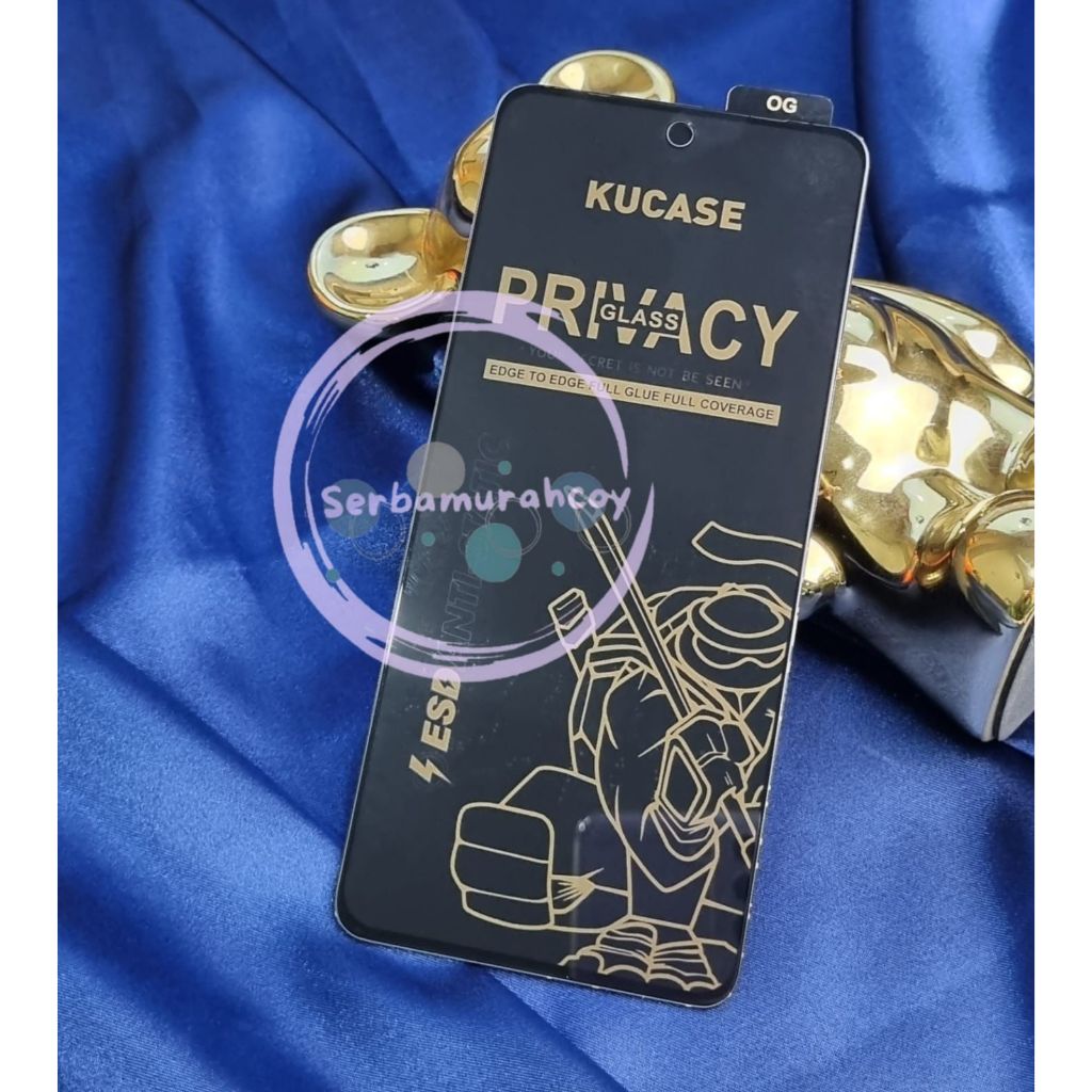 redmi note 15 pro tg esd tempered glass esd spy anti spy private list hitam