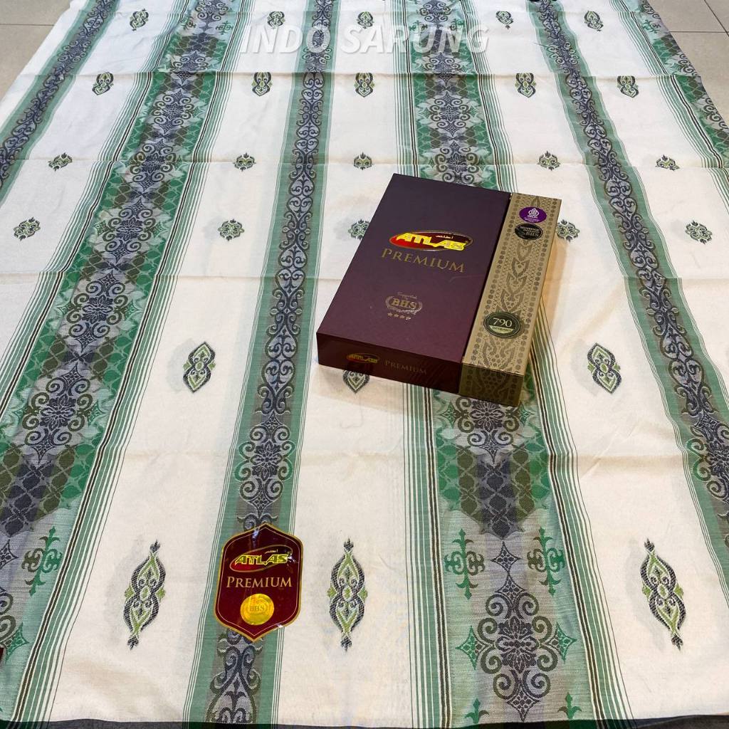ATLAS PREMIUM 790 GOLD Jacquard Songket Sarung Dewasa Jaguar Warna & Hitam Murah