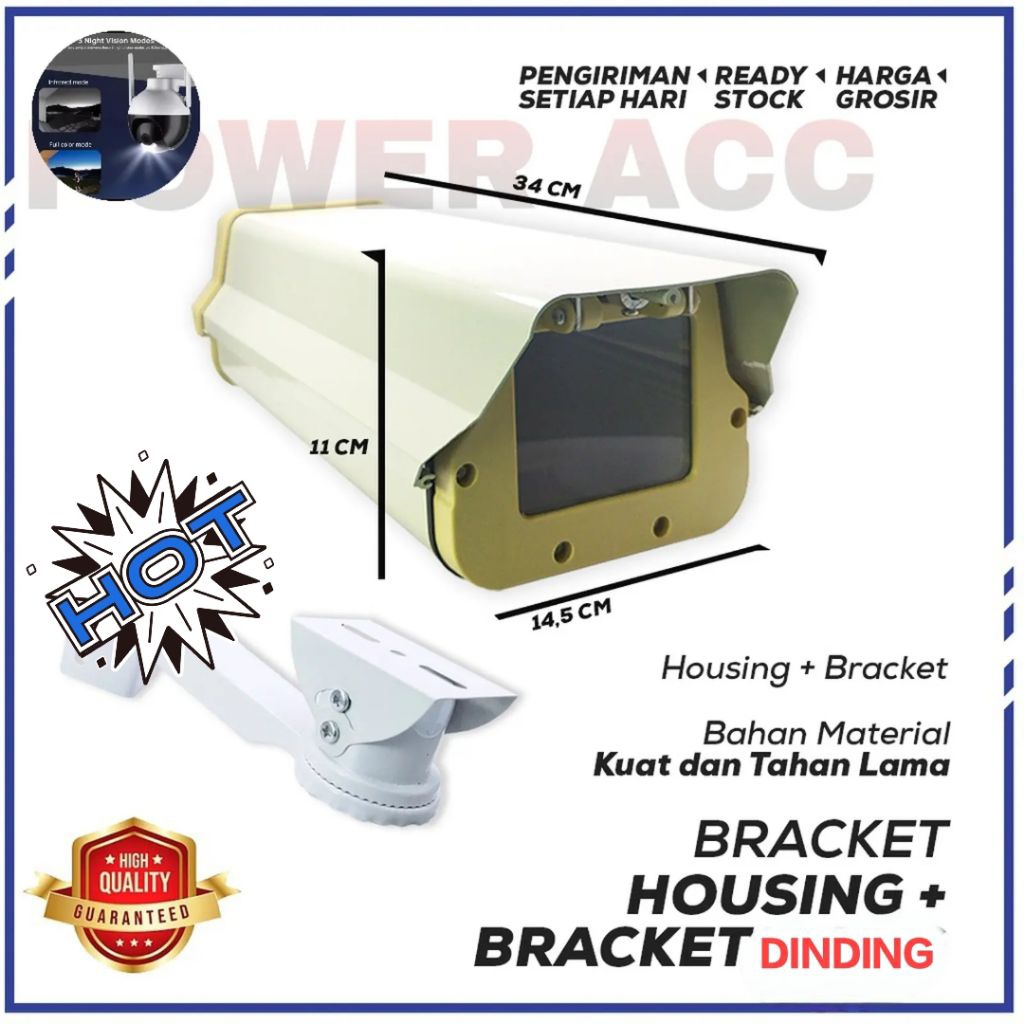HOUSING besar+Bracket dinding PELINDUNG CCTV Perumahan kamera tahan air paduan aluminium,Model 12 in
