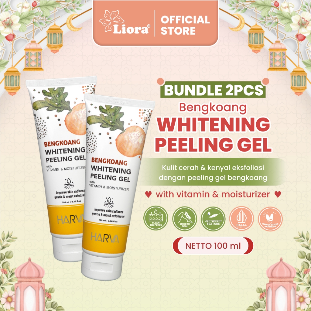 [Bundle Hemat] HARVA Peeling Gel Bengkoang 2 pcs - 100 ML | Exfoliasi dengan Vitamin and Moisturizer