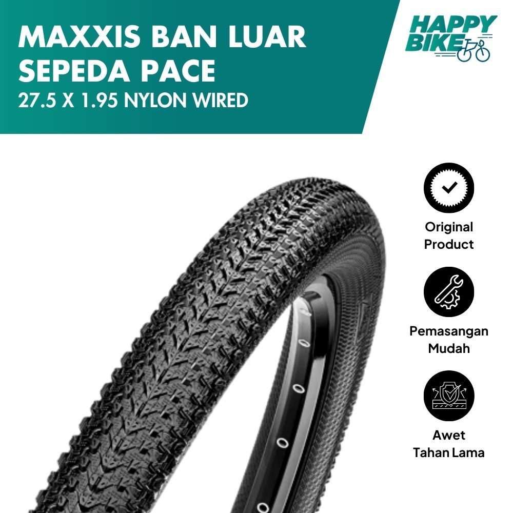 MAXXIS Tire Ban Luar Sepeda MTB Mountain Bike Cross Country Pace 27.5 x 1.95 Nylon