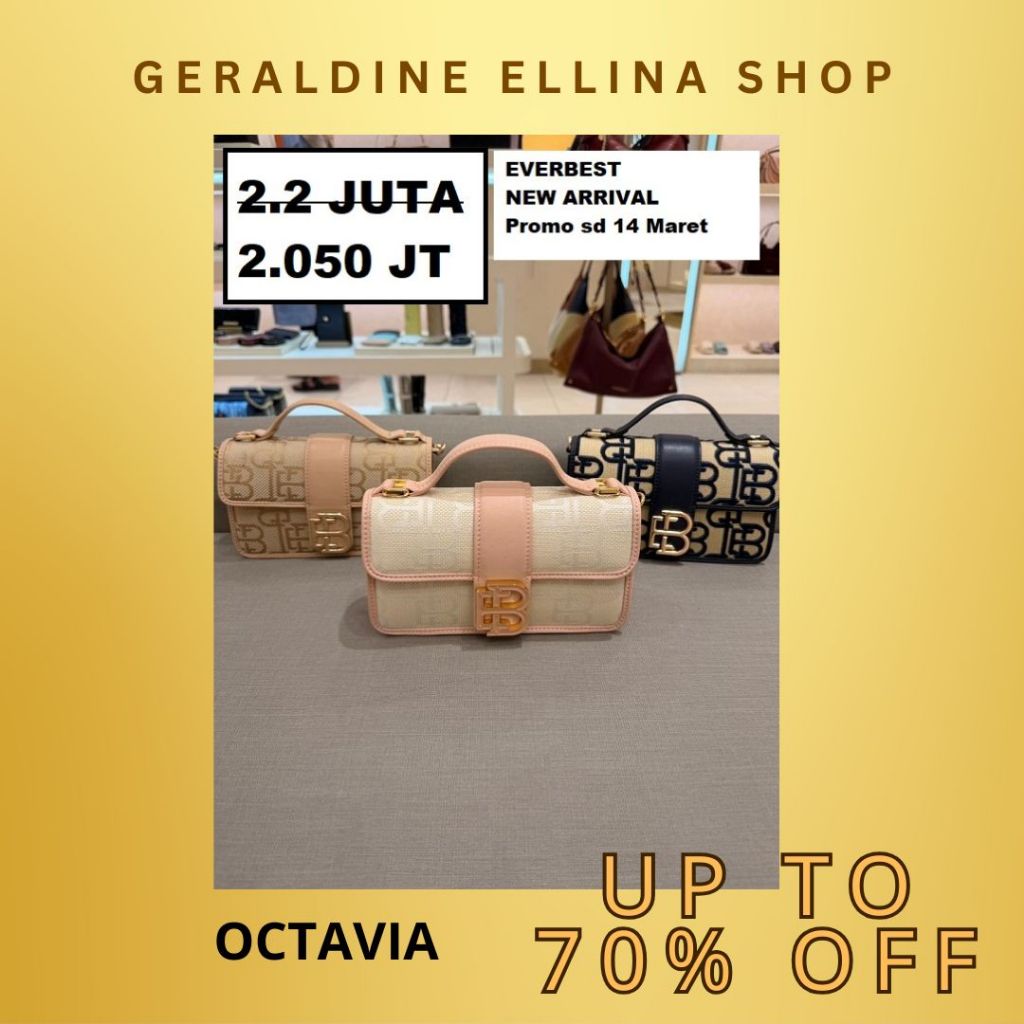 Tas wanita Everbest sale satchel bag original 100% seri OCTAVIA