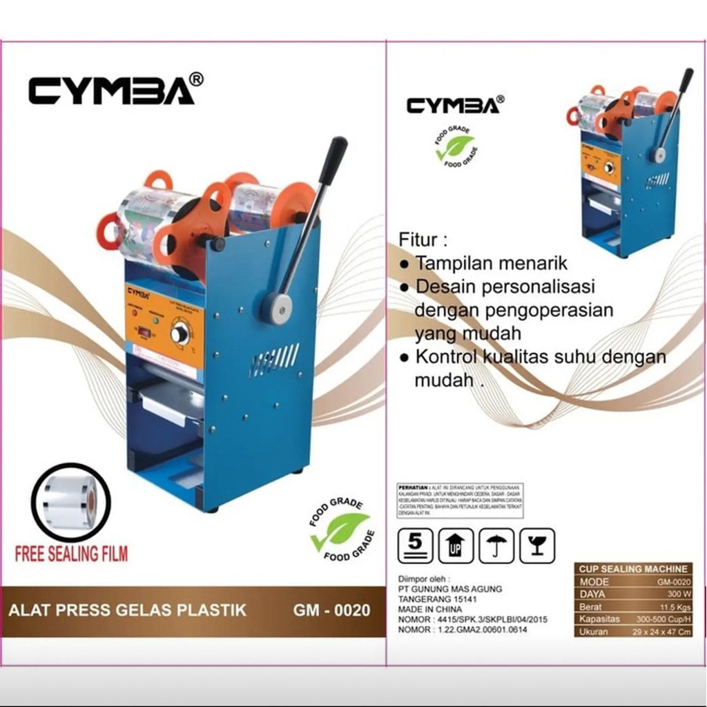 CUP SEALER CYMBA 0020 PRESS GELAS PLASTIK