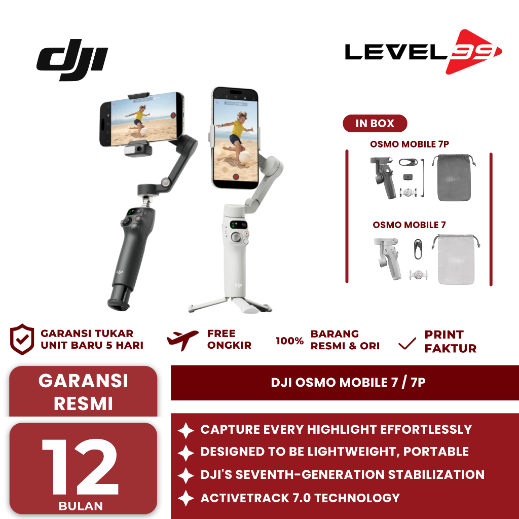 DJI Osmo Mobile 7 Basic / 7P Pro Gimbal Stabilizer Smartphone HP - Tracking Phone Gimbal DJI OSMO Mo