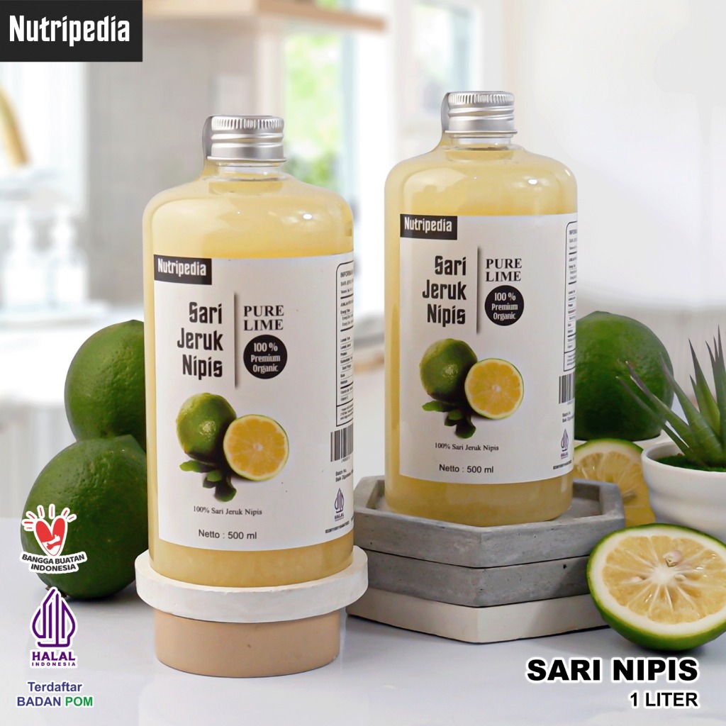 Nutripedia - Sari Jeruk Nipis Murni 1 Liter - Jeruk Nipis Peras Asli