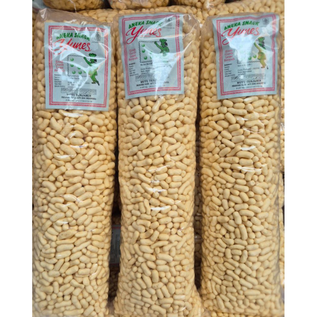MAKANAN RINGAN SNACK PILUS / TELOR IKAN YUNES 250GR, 500GR, 1KG & 1,7KG ENAK GURIH & RENYAH