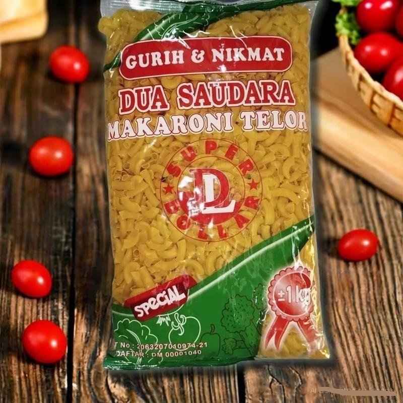 Makaroni 2 Saudara Makaroni Pipa Mentah 1Kg macaroni dua saudara