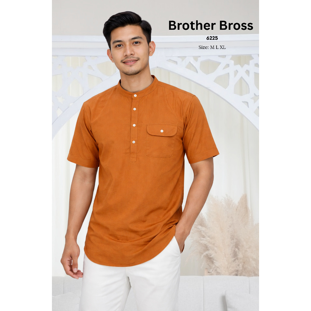 BROTHER BROSS Kurta Tangan Pendek Katun Pria 6225