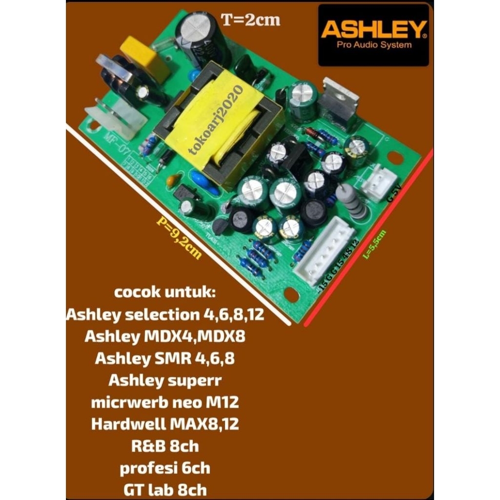 modul  MF-07 power supply mixer audio khusus merek Ashley
