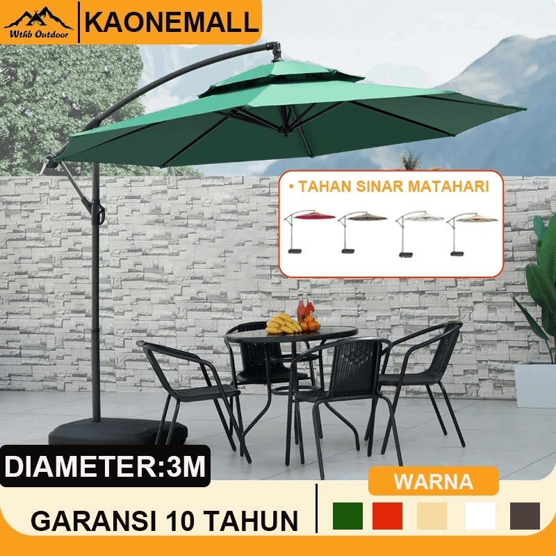 {KAONE}3M Payung Taman Tenda lipat Payung Ruangan  Cafe Payung Teduh Matahari Umbrella Pelindung Bul