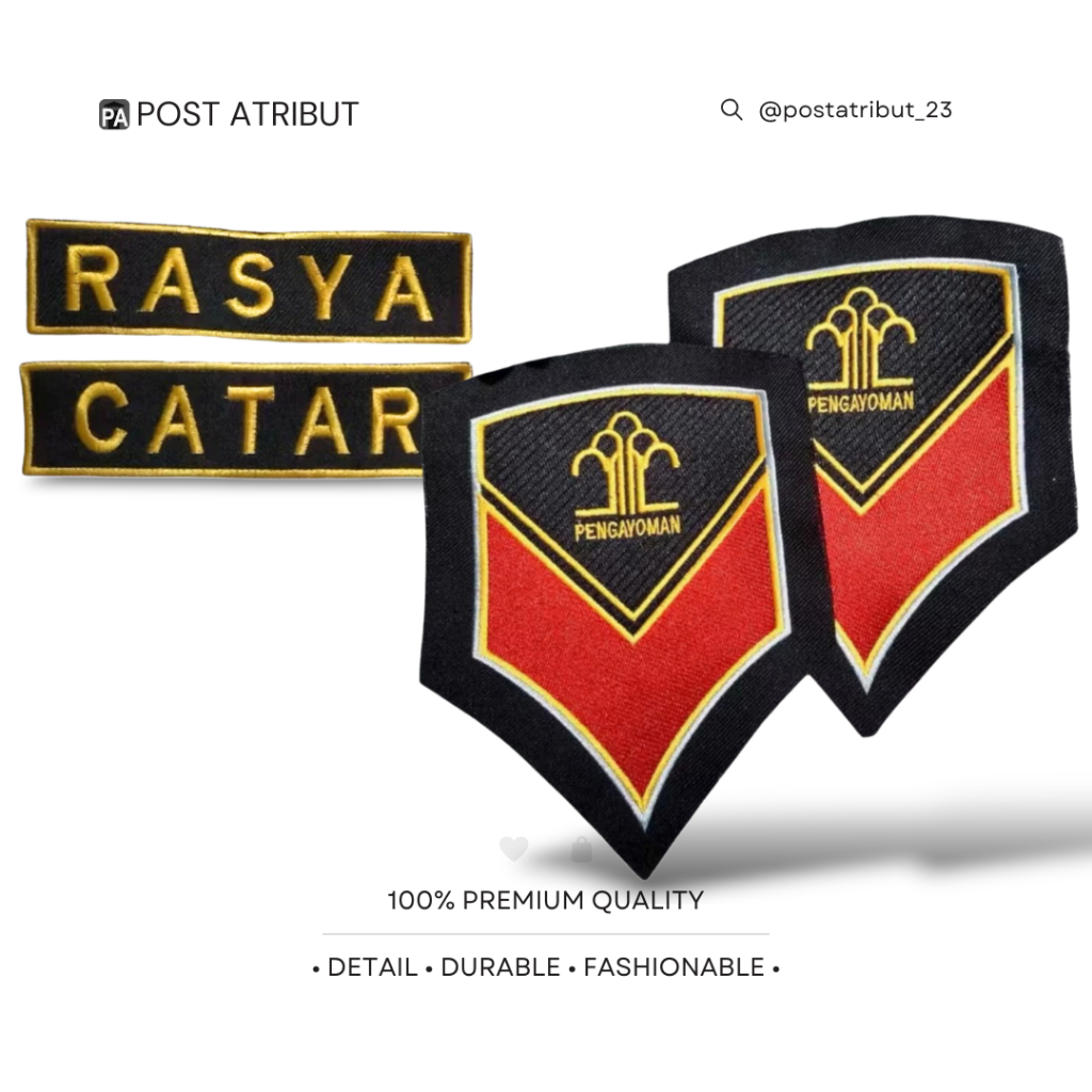 Bordir Set Pdl Catar Poltekkumham / Taruna Pengayoman / Kemenkumham / Imigrasi / Pemasyarakatan / At