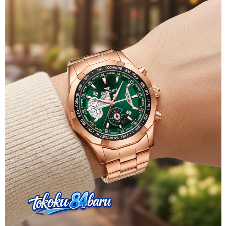 Jam Tangan Pria FNGEEN Luxury Bisnis Kasual - Jam Tangan Militer Sport Quartz Waterproof High Qualit