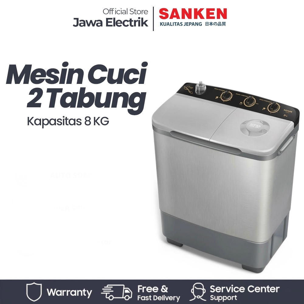 Mesin Cuci 2 Tabung SANKEN TW-9110 / TW-8663 / TW-8827 / TW-8600