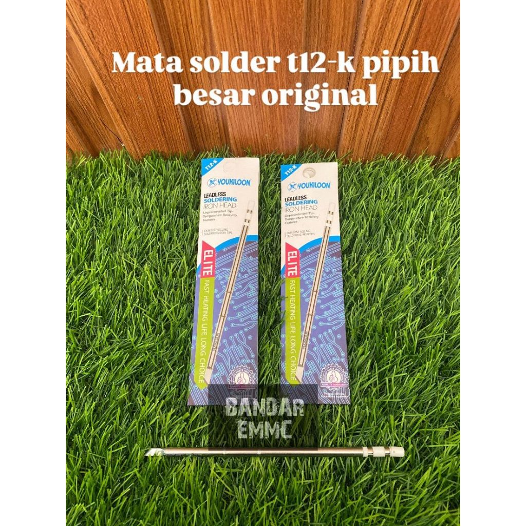 Mata Solder T12-K Pipih Besar Original Youkiloon Leadless Soldering Iron Head Elite
