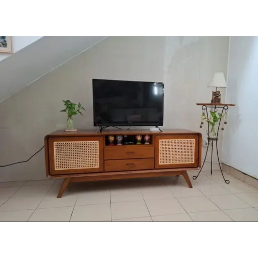 Custom murah Meja Tv Rak Tv Jati asli jati