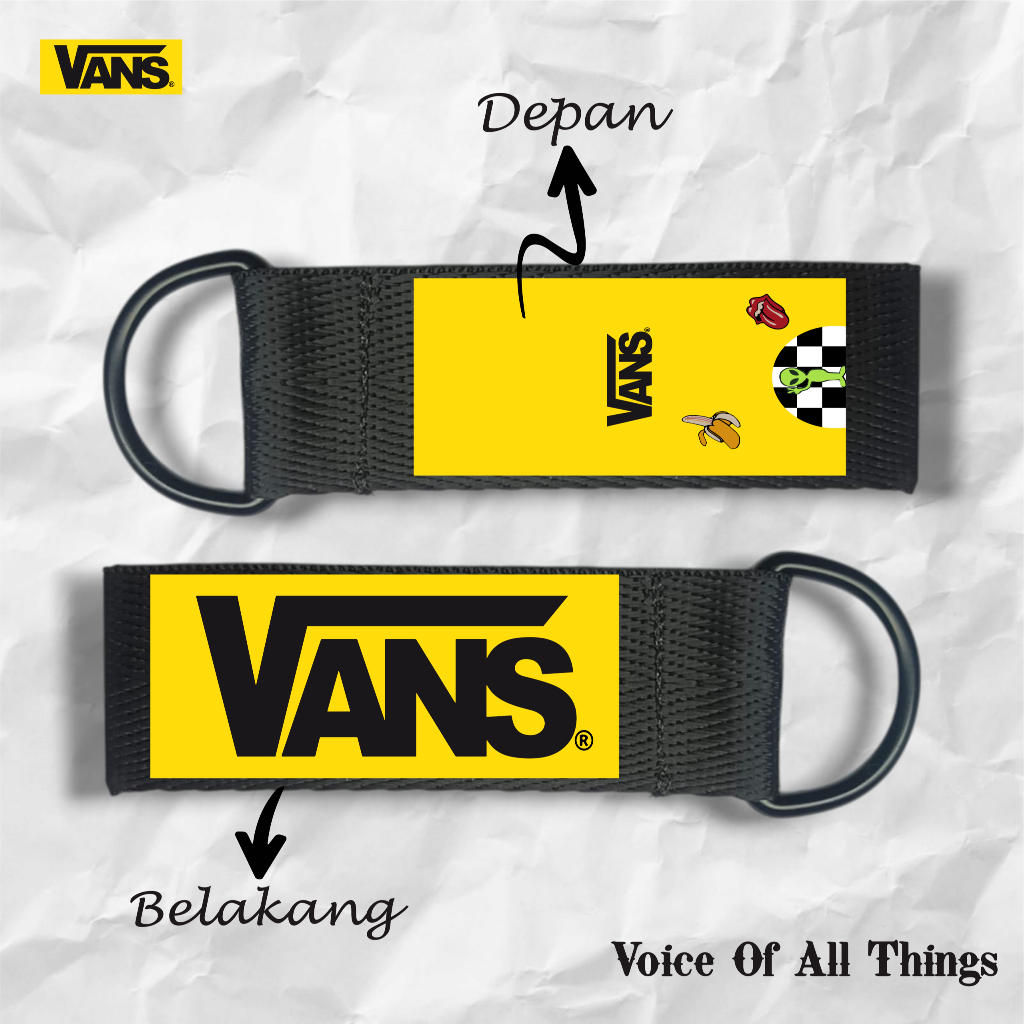 Gantungan Kunci Keychain Vans Kuning