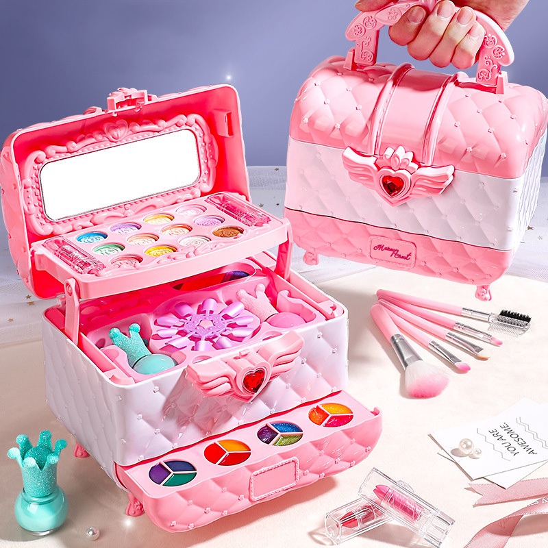 Children make up bag pretend plays mainan dandan anak bentuk tas- kado anak cewek - kado anak peremp
