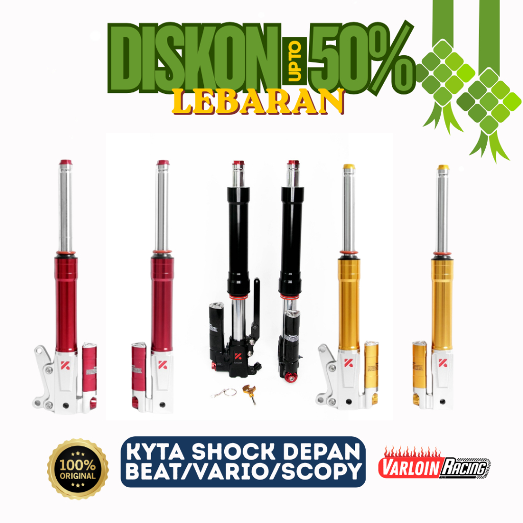 SHOCKBRAKER SUSPENSION SFF-05 FOR VARIO 110, 125, BEAT KYTA | UPSIDE DOWN FORK ADJUSTABLE VARIO UDF-