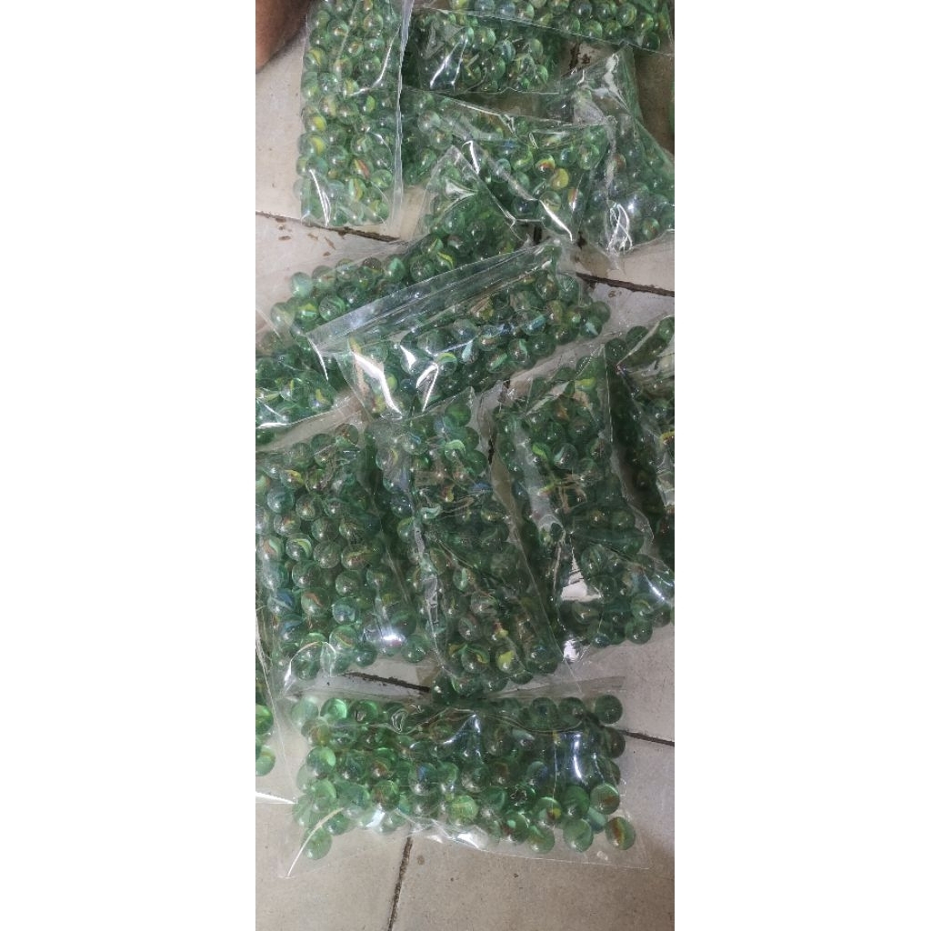 100 Pcs Kelereng Metalik Hitam - Kebiruan, Keren, Tahan Lama