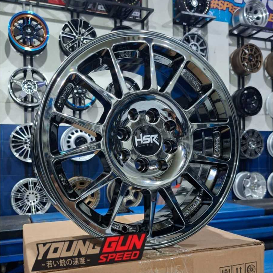 velk mobil brio ayla gya avanza dll ring 15 hsr FE 02, velg mobil racing black chrome r15 baut 4