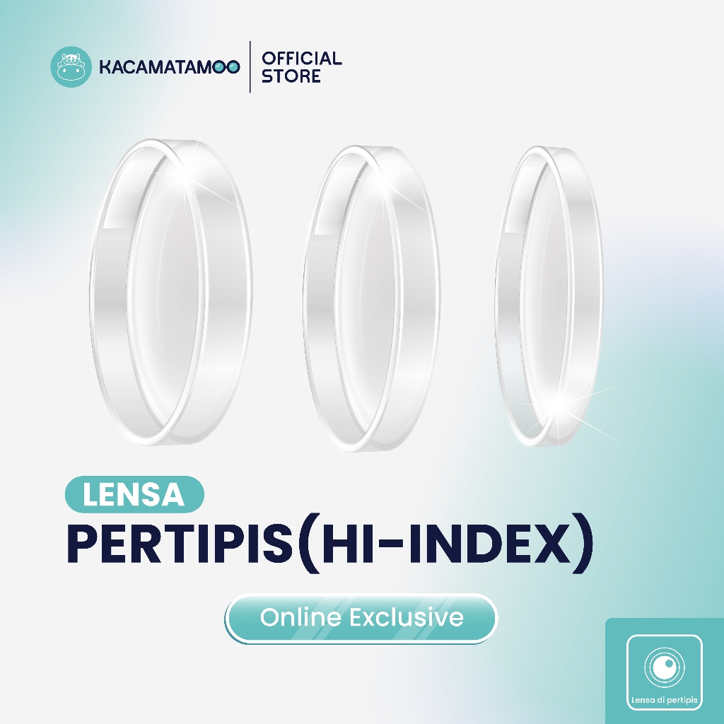 KACAMATAMOO Lensa Pertipis Crmc Hi Index 1.74 (GARANSI)