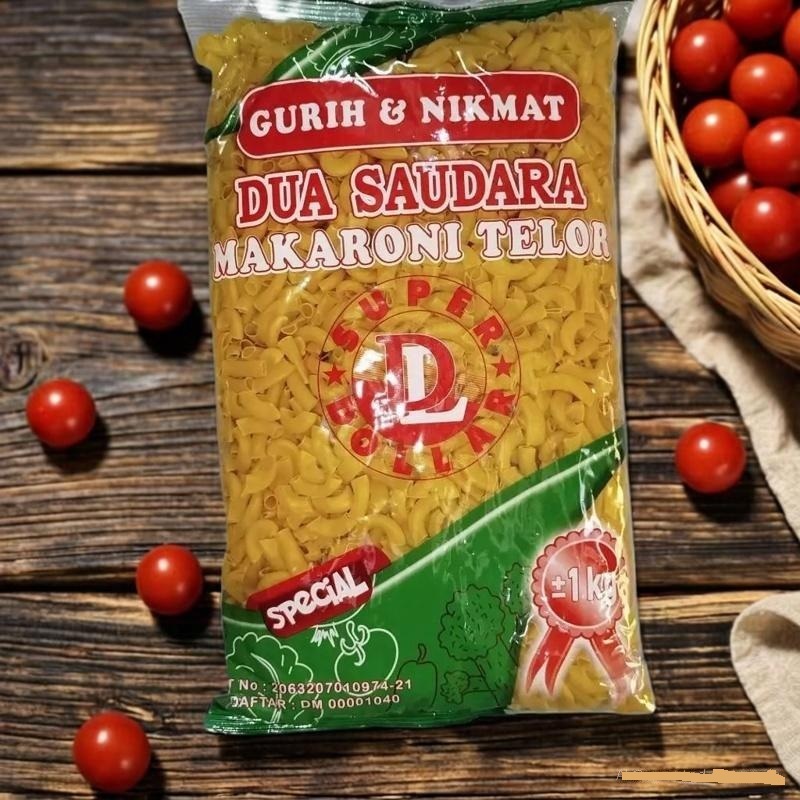 Makaroni 2 Saudara Makaroni Pipa Mentah 1Kg macaroni dua saudara