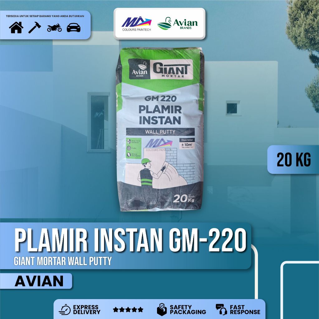 Plamir Instant Avian untuk Cat plamir 5 kg-20 kg - Giant Mortar - plamir murah