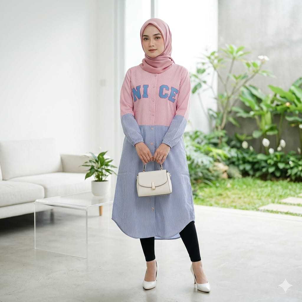 Dress REGULAR - Daster Tunik Nice Tangan Panjang | Forever Sweet WV050-4