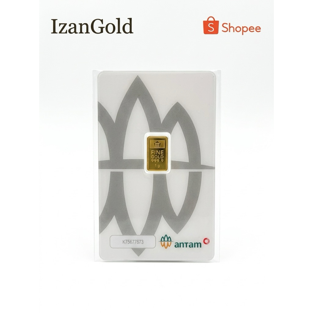 Logam Mulia Antamm 1 Gram Certicard Terbaru - Emas Batangan 24K Asli 100%
