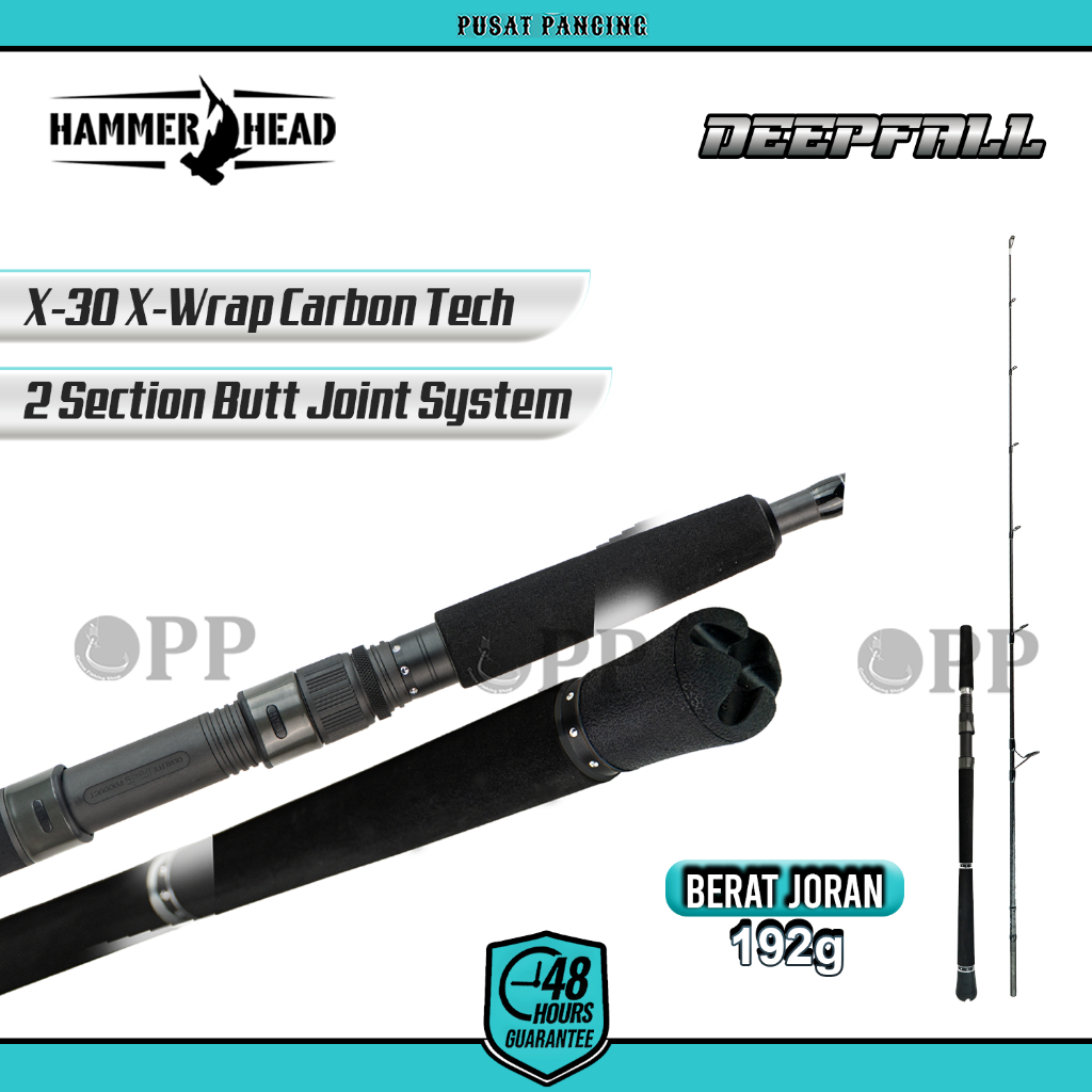 HAMMER HEAD Joran Pancing Jigging DEEPFALL 162CM - 174CMTorayca T1100G X30 Carbon Fuji Guide 2 Secti