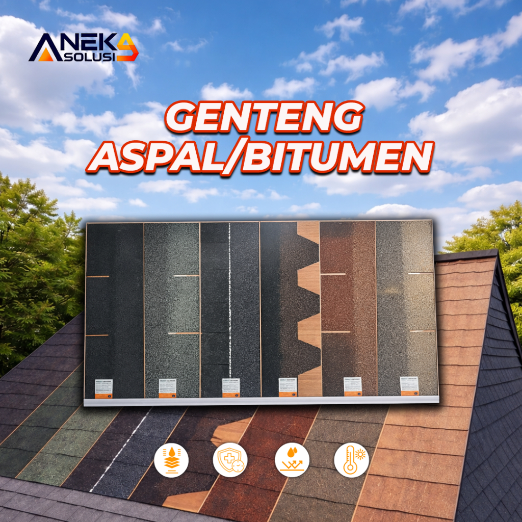 Genteng Asphalt Bitumen Shinglet Hexagonal Berwarna / Genteng Aspal / Bitumen Aspal / Genteng Bitume