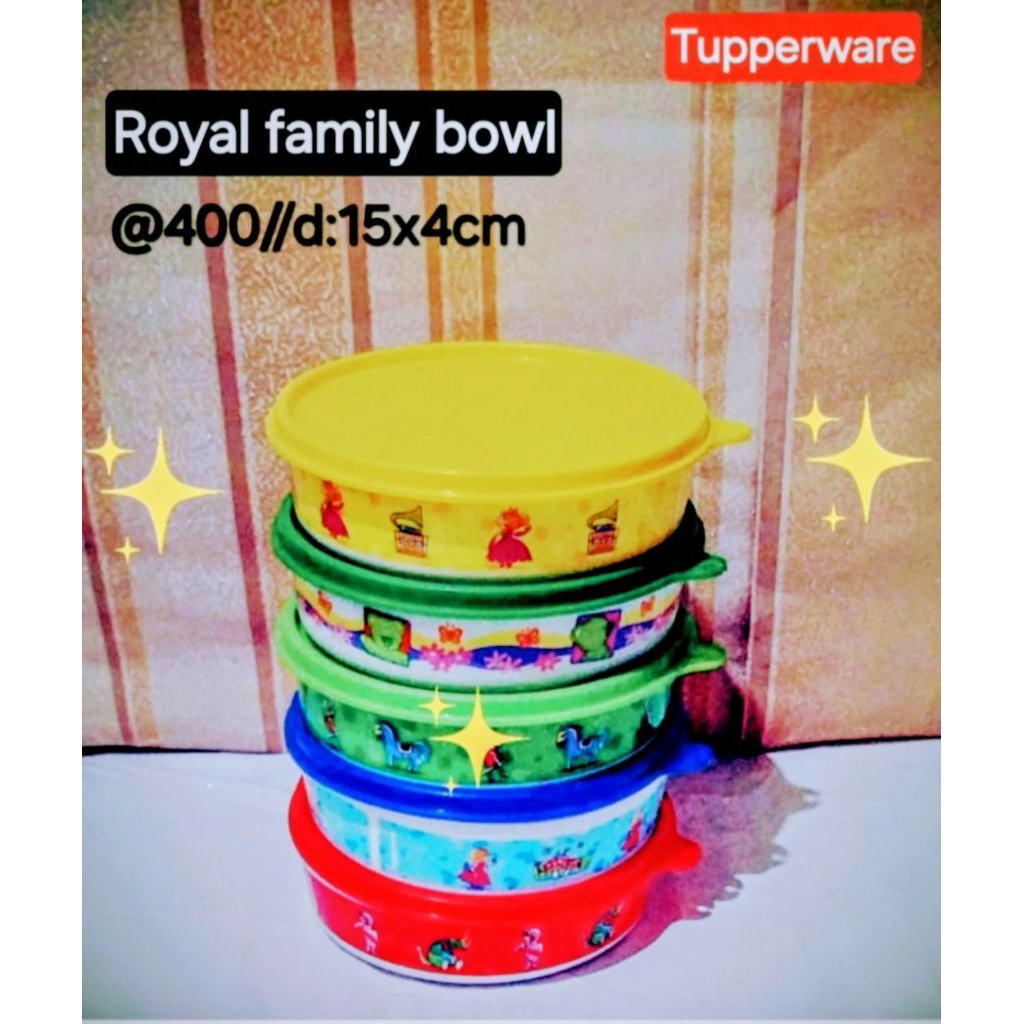 Royal family bowl Tupperware orginal baru