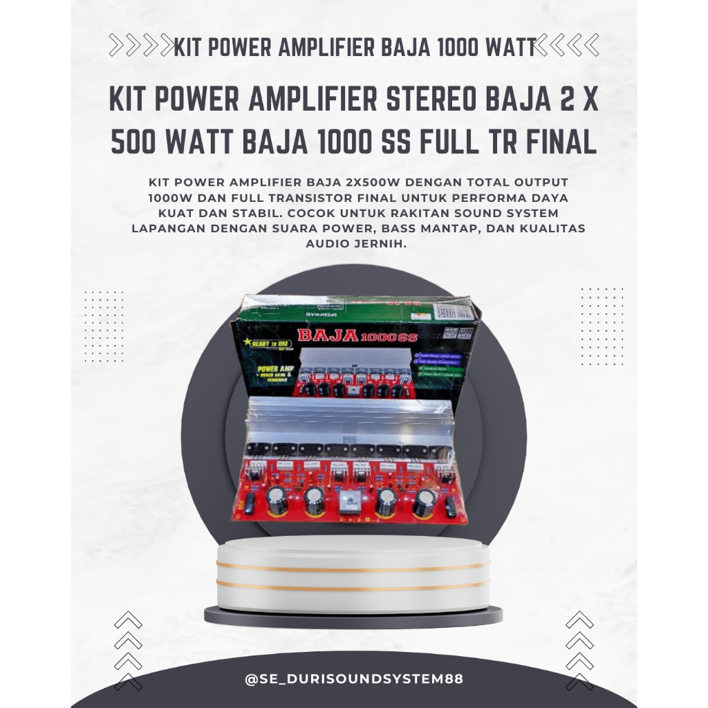 Kit Power Amplifier Stereo 2x500Watt BAJA 1000SS ORIGINAL FULL TR FINAL