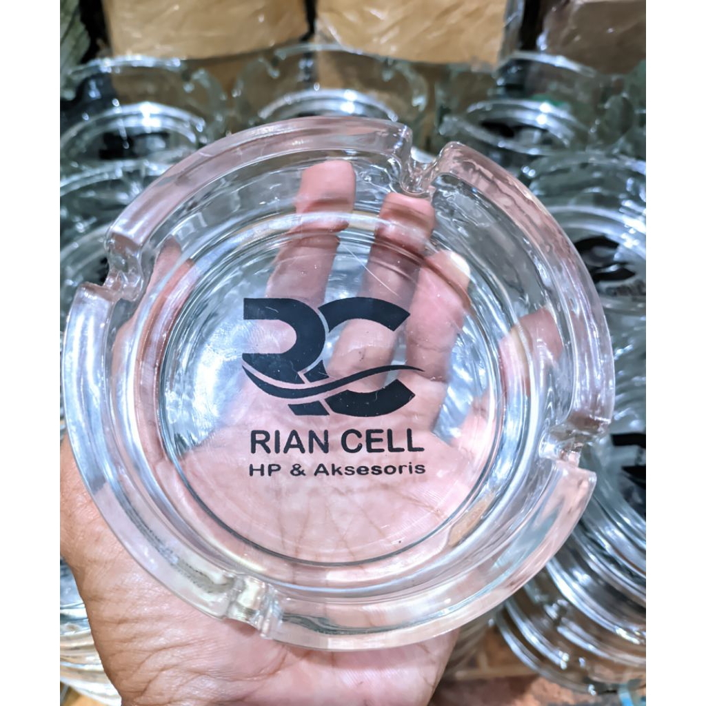 Souvenir Asbak Kaca Free Sablon