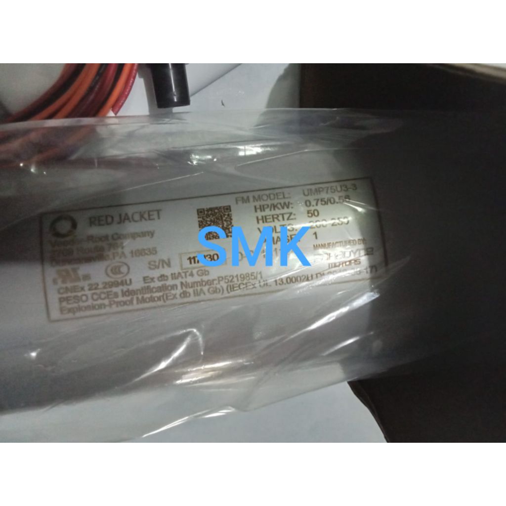 ONLY MOTOR STP RED JACKET 3/4 (0,75 HP) SPBU/Submersimble pump Franklin fueling systems SPBU