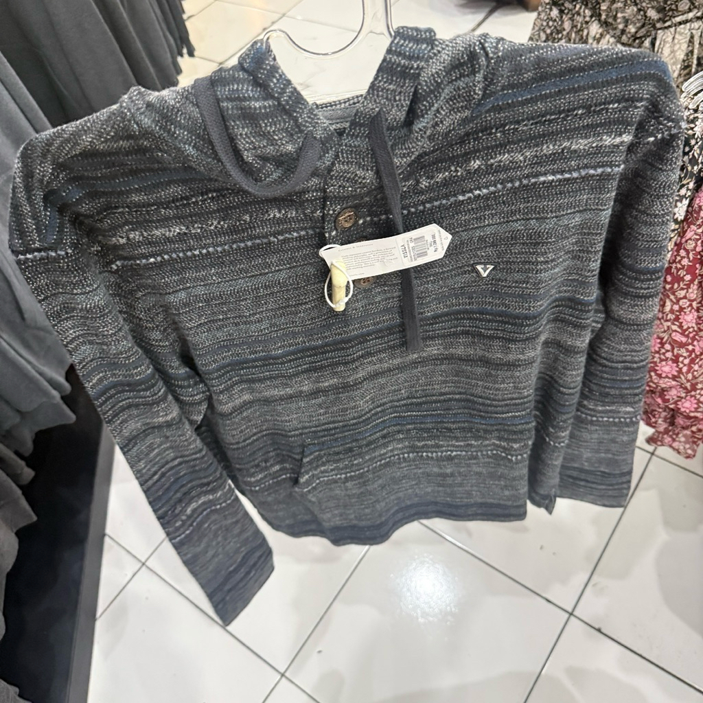 sweater pria vissla original descanso hooded popover gra