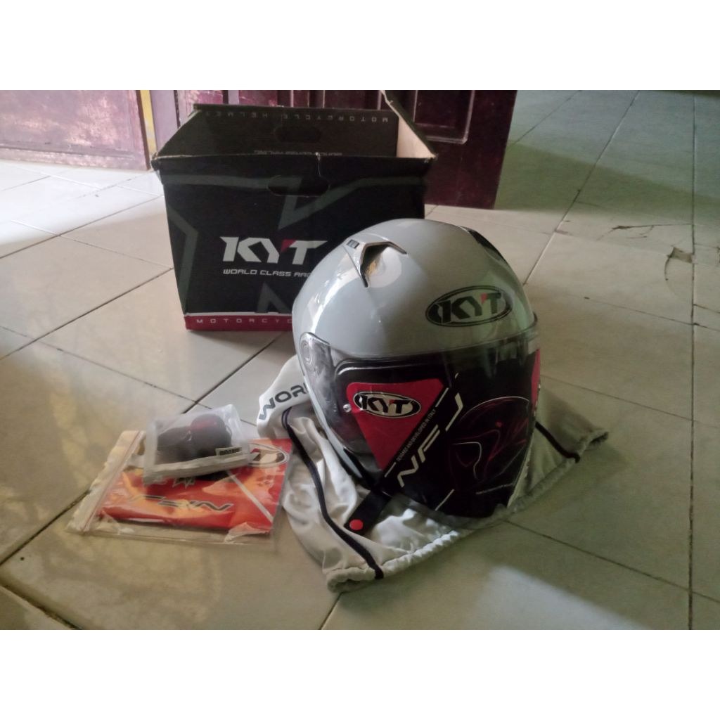 KYT NFJ ashpalt grey size xl