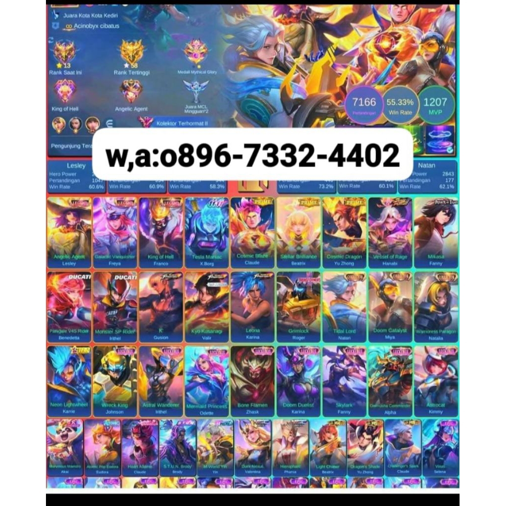 jual akun ml sultan terpercaya