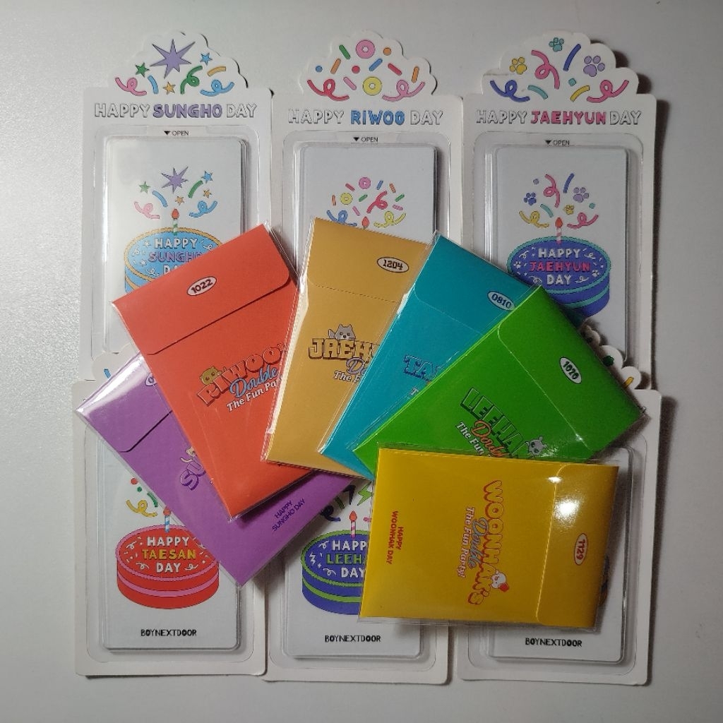[READY TURUN HARGA] Boynextdoor Official Birthday Photocard Set Sealed Unsealed Happy Birthday 2024 