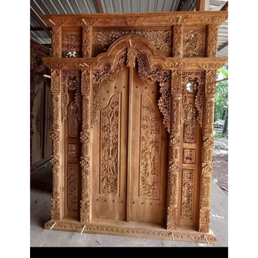 Pintu Jati Kupu Tarung Klasik Asli Jepara Custom