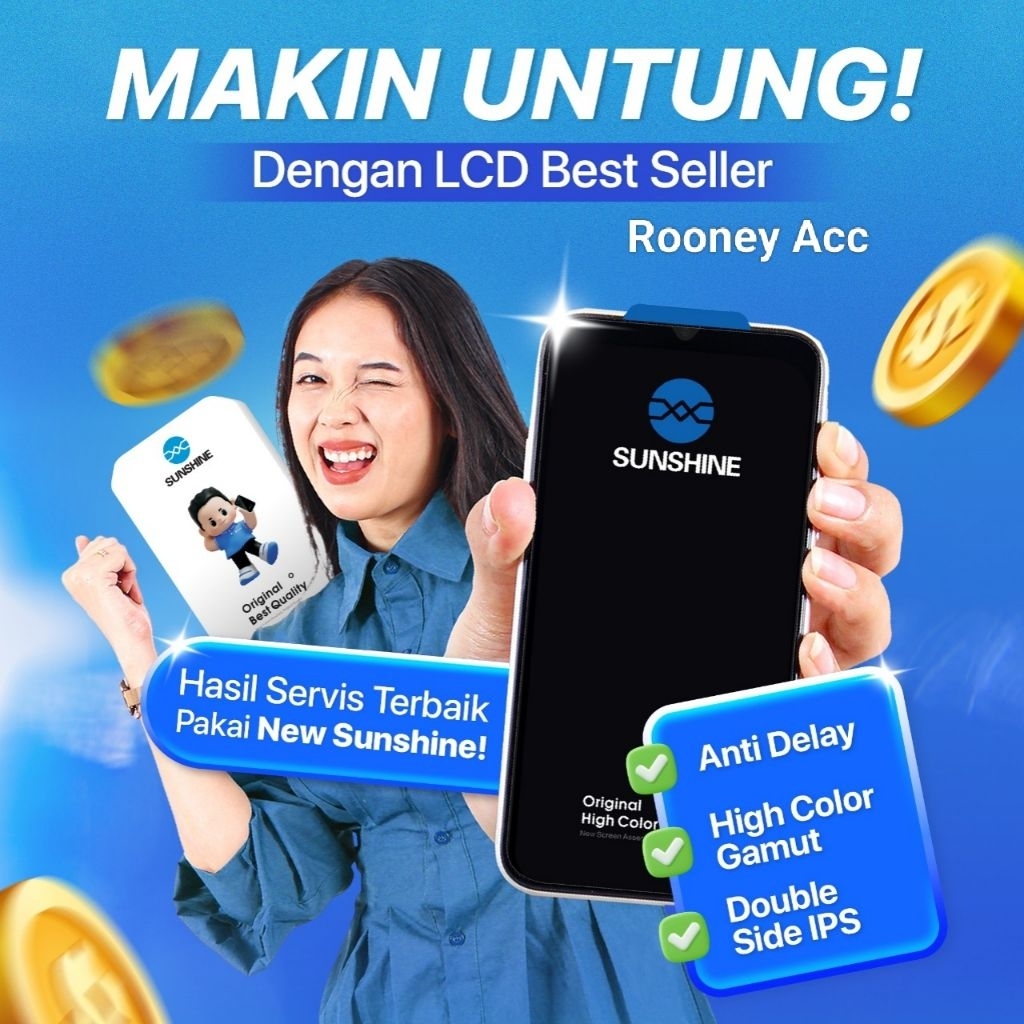 LCD SUNSHINE kompatibel VIVO Y20/Y12/Y12S/Y20S/Y15S/Y01 BLACK ORG SUNSHINE TOPABLE LAYAR HP VIVO GRO