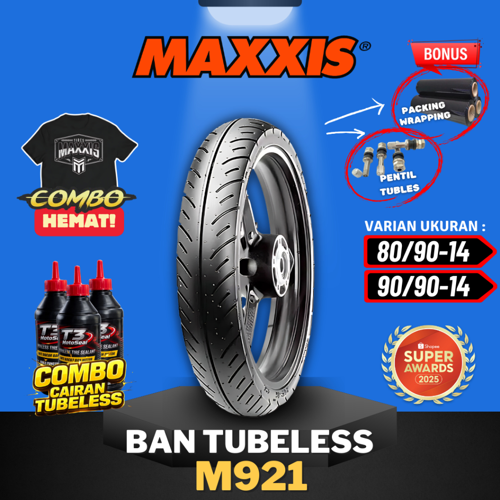 [READY COD] BAN MAXXIS M921 ALL VARIAN (80/90-14 / 90/90-14) BAN MAXXIS 90/90-14 / 90-90-14 TUBELESS