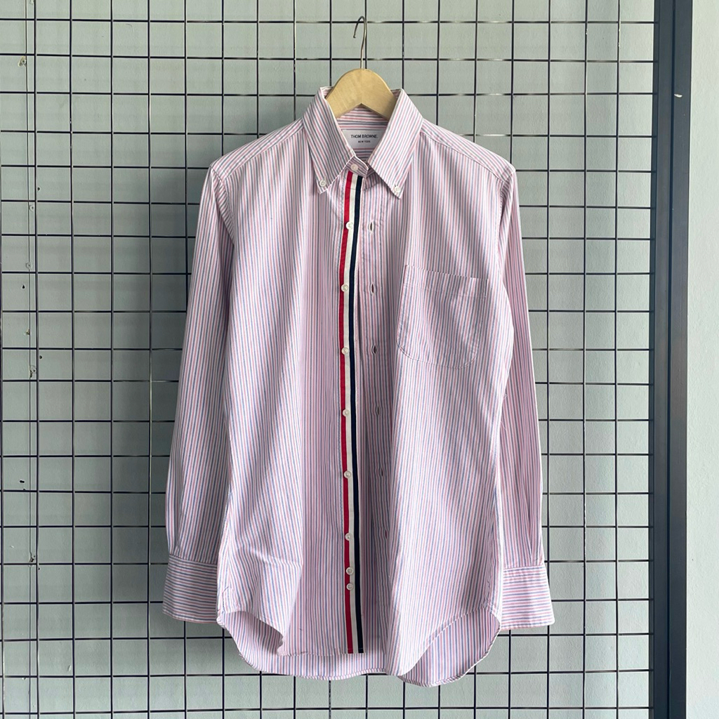 Authentic Thom Browne Oxford Stripe Shirt sz 1 / Kemeja Salur Thom Browne Oxford