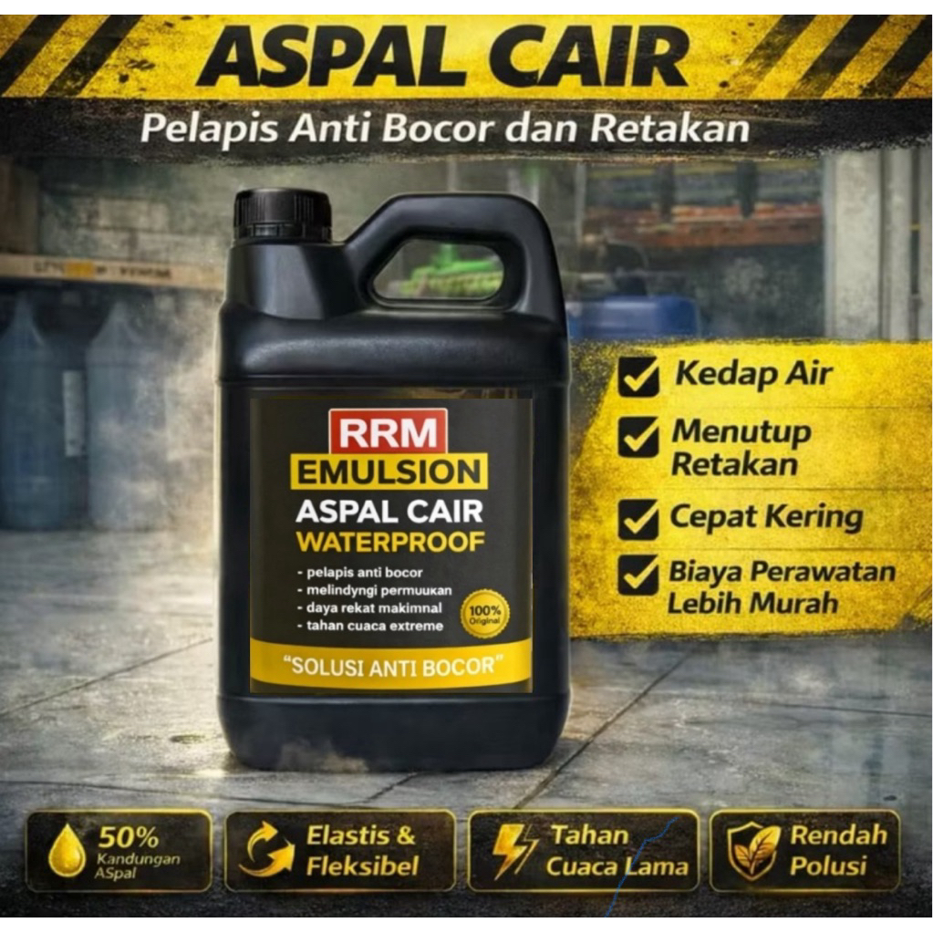 ASPAL CAIR EMULSI ASPAL CAIR DAK ASPAL CAIR ANTI BOCOR ASPAL CAIR PELAPIS DAK