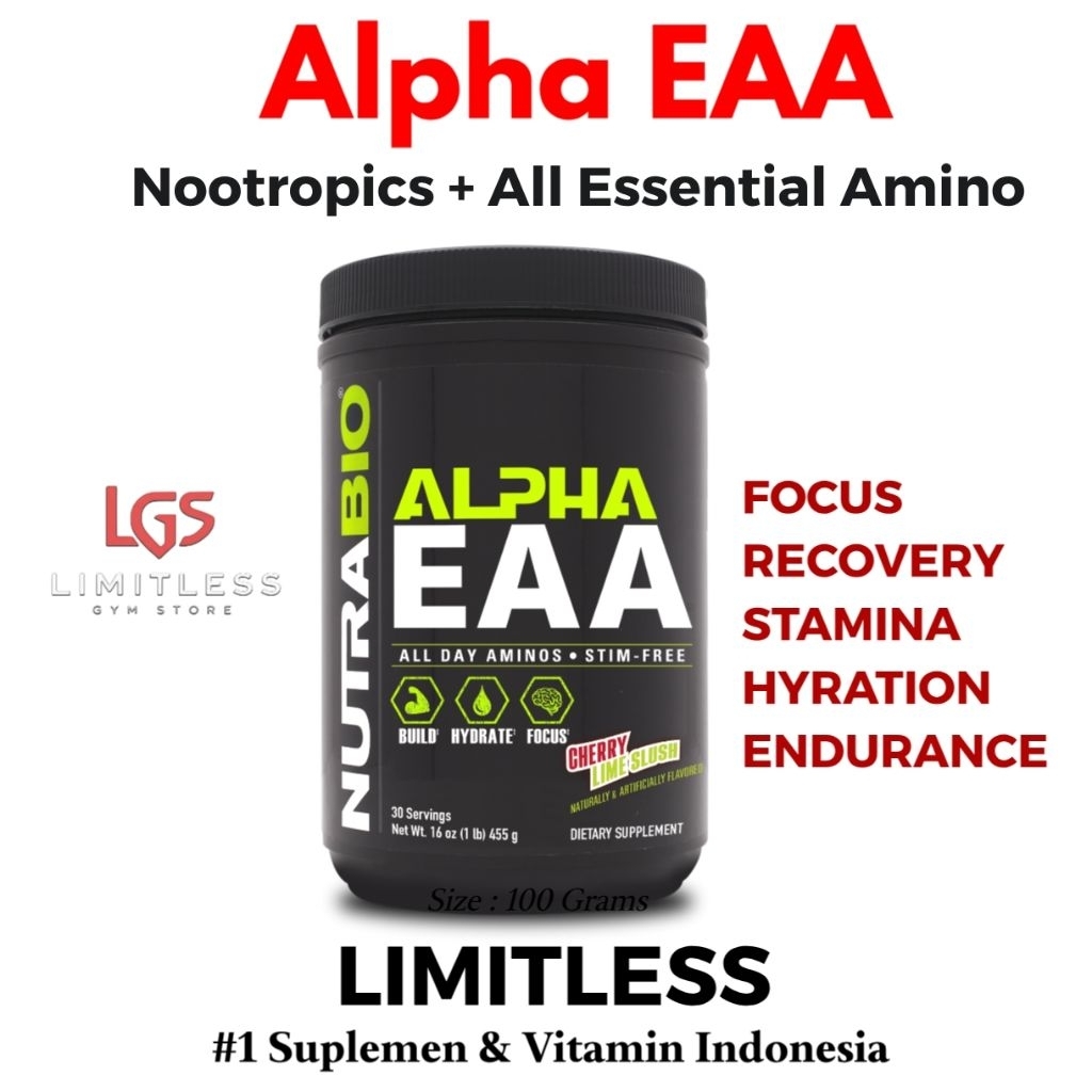 NUTRABIO USA ALPHA EAA + Nootropics GPC KSM-66 Ashwaganda 30 serving