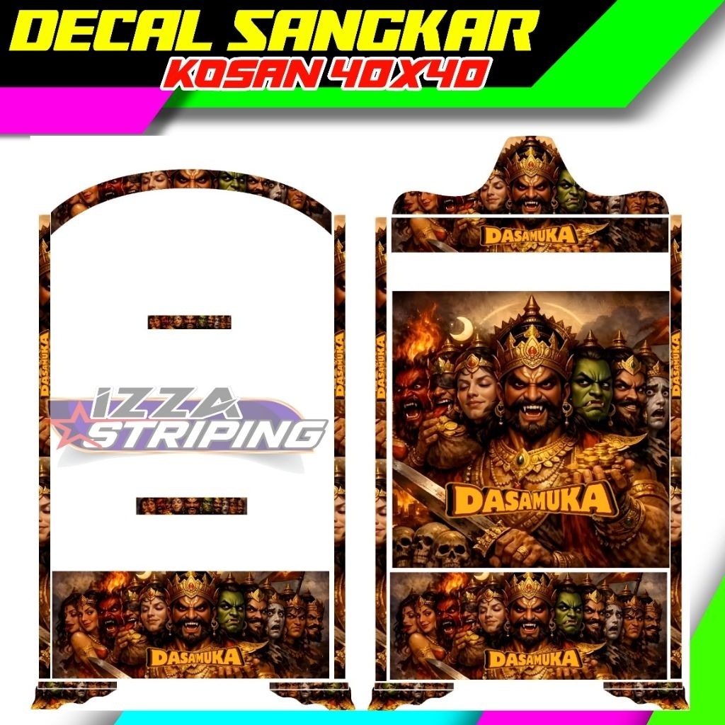 STIKER DECAL SANGKAR KOSAN UKURAN 40X40