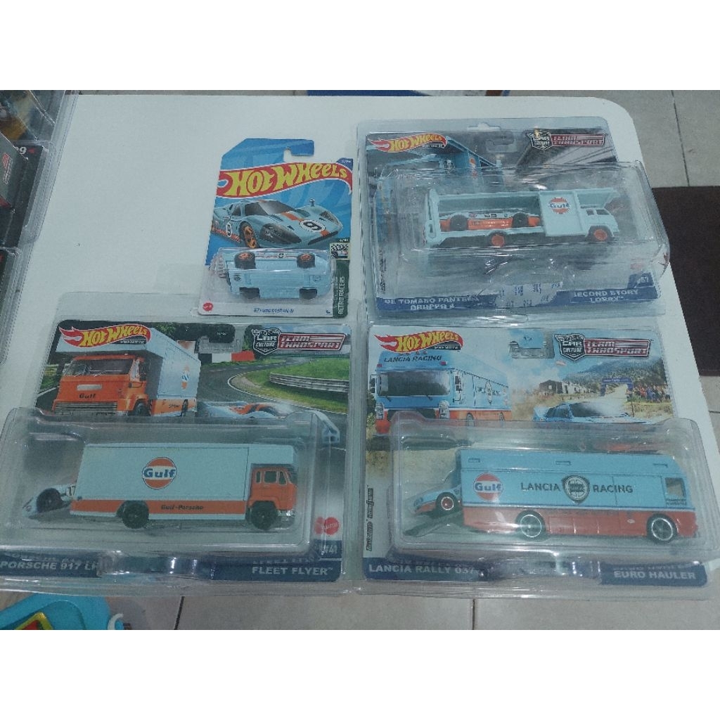 Hot Wheels Set Team Transport Gulf 3 Pcs Rare