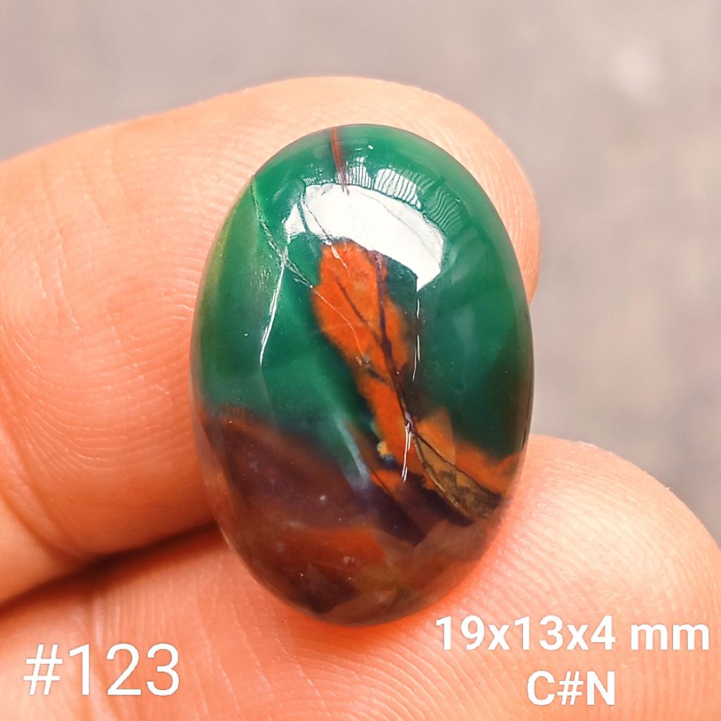 batu natural hijau Garut #123