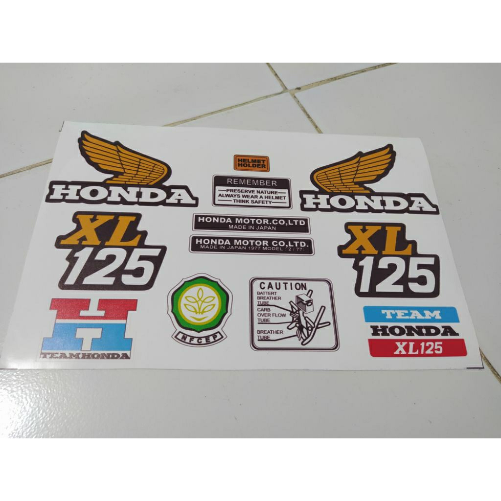 Sticker striping honda xl 125